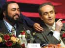 Image: Carreras & Pavarotti at press conference